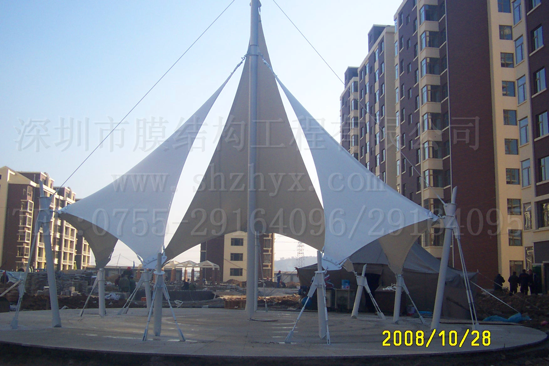 燁興-吉林辰峰小區景觀張拉膜結構工程