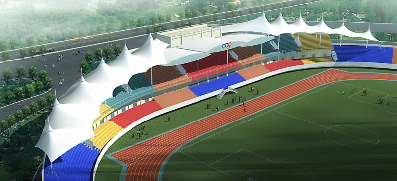 燁興河間第一中學(xué)體育看臺(tái)膜結(jié)構(gòu)（投標(biāo)工程）中標(biāo)施工準(zhǔn)備中