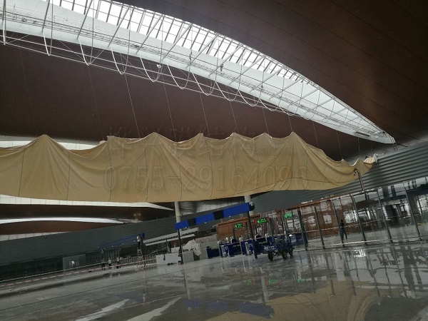 實力見證：16小時完成1200平大吊頂單片膜結構